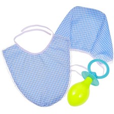 3 Pcs Adult Baby Dress up Pacifier Bib Hat Set