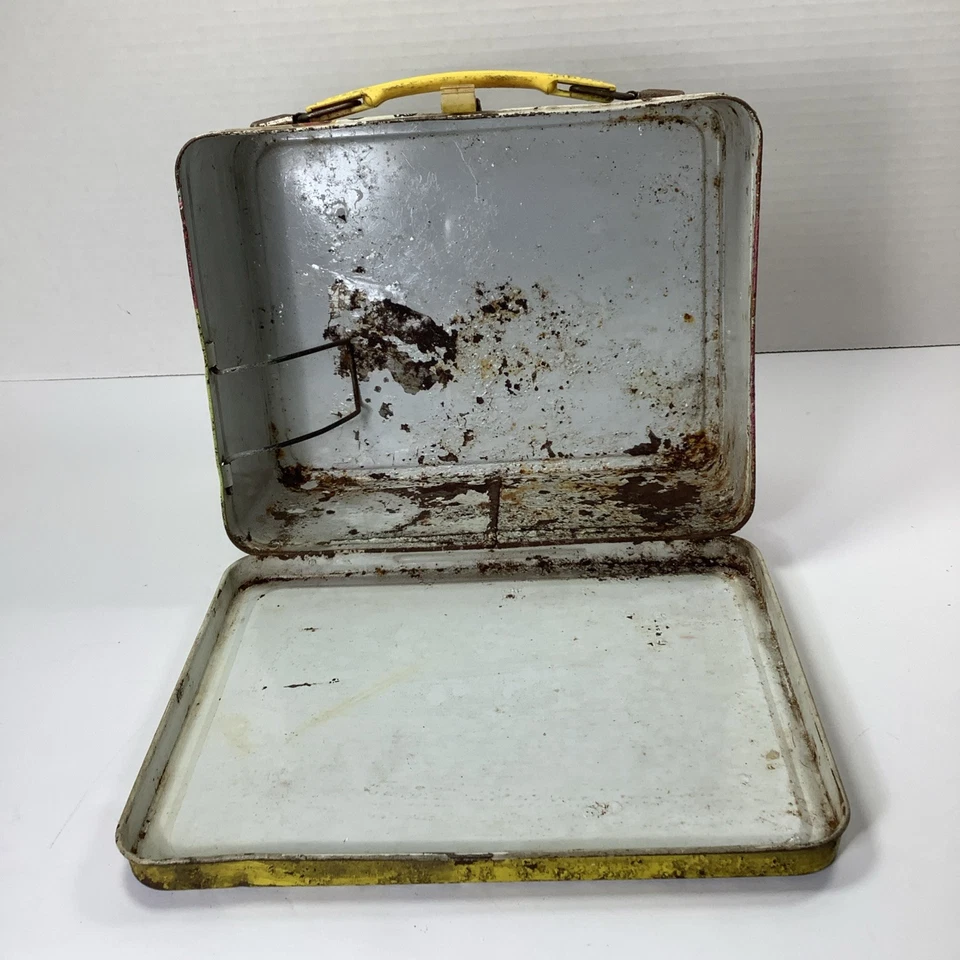 复古 Scooby Doo 午餐盒 1973 Shaggy Fred Wilma 神秘机器 无保温瓶 — 第 3/4 张图片