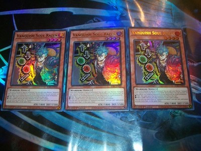 3x Vanquish Soul Razen 1st Edition Ultra Rare RA05-EN134 Yu-Gi-Oh!