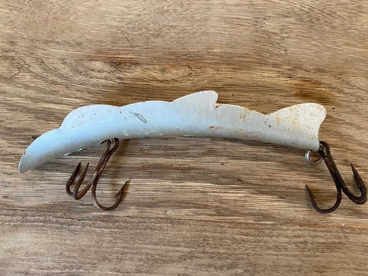 Vintage Aluminum Large Saltwater Fishing Lure Spoon Treble Hooks 7 | eBay