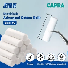 Capra Advanced Cotton Rolls Size 2 Non-Sterile High Absorbent Cotton Pads