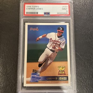 1996 Topps Chrome Chipper Jones Rookie Cup #52 PSA 9 Mint HOF Atlanta Braves MLB