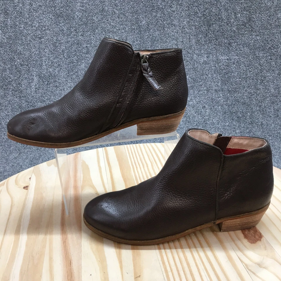 Botas Softwalk para Mujer 8 M Rocklin Informales Cremallera Lateral Botín al Tobillo Cuero Marrón Foto 2 de 4