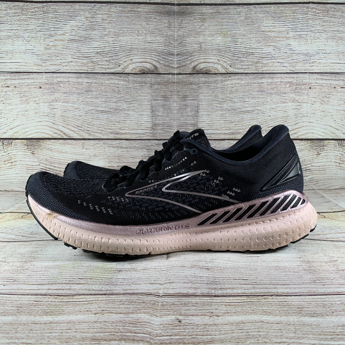 Brooks Womens Size 9 Glycerin GTS 19 Running Shoes Black