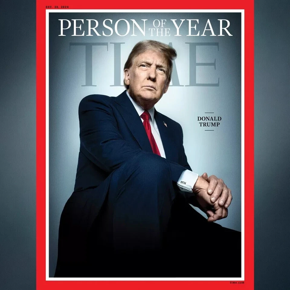 DONALD TRUMP TIME MAGAZINE PERSON OF THE YEAR + JD VANCE 2024 - IN HAND - Image 2 of 4