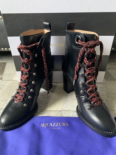 aquazzura lace up boots