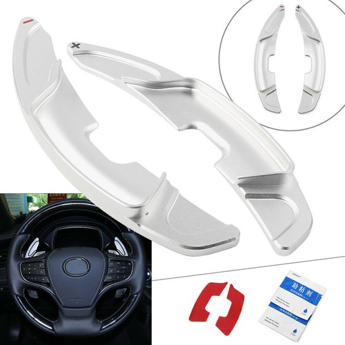 For Lexus ES300h ES350 2019-24 Silver Steering Wheel Shift Paddle Shifter Cover