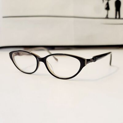 Max Studio Cat Eye Black Gray Glasses Frame Only, Lens Will 