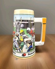 Vintage 1990 Budweiser Beer Stein "Football Sports Series" Anheuser Busch