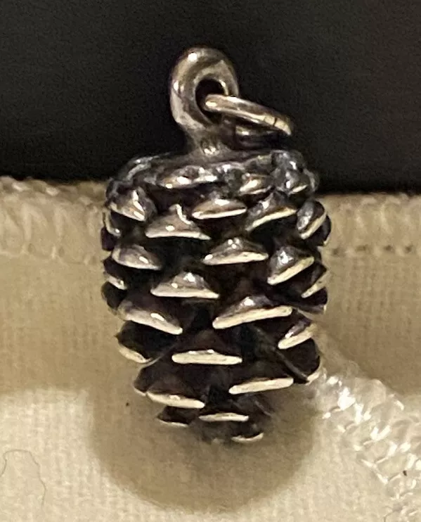 Silver Garden Designs Brass Pine Cone Pendant Necklace Designer