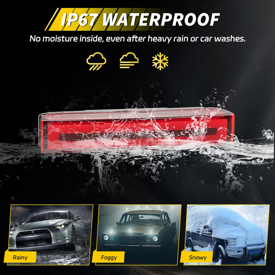 Tercera luz de freno LED central trasera lente roja para Chrysler Pacifica 2007-2008 Foto 4 de 4