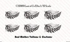 Decalcomanie per scivoli acquatici scala 1/12 per figure da 6 pollici: Last of Us Ellie Tattoos