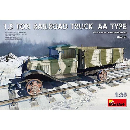 1:35 Revell 1,5 Ton Railroad Truck Aa Type Kit MINIART MIN35265 Modellino - Immagine 2 di 2