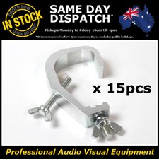 15 x 150kg Chrome Aluminium 50mm Stage Lighting Hook Bar Light Clamp LED PAR Can