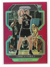 2022 Prizm WNBA Red Prizm #193 Lorela Cubaj 80/199 New York Liberty Georgia Tech