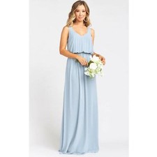 NWOT Show Me Your Mumu Dress Kendall Maxi Dress Steel Blue SMALL