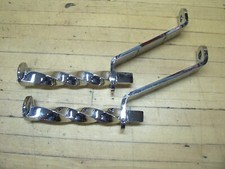 Vintage NOS Chrome Spike Highway Foot Pegs Honda Triumph Yamaha Bobber Chopper