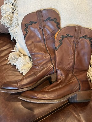 1883 by Lucchese Burnished Ranch Brown Western Boot Buffalo Whiskey Size 10.5