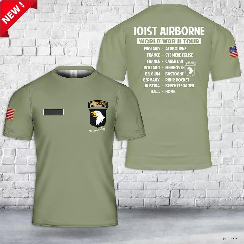 101st Airborne 3D T-Shirt - WWII Tour Screaming Eagles Military Design