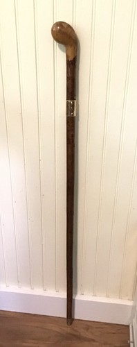 Antique Victorian RFS & Co Gold Filled Band Wood Cane / Walking Stick 35”