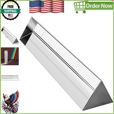 6 Inch Optical Glass Prism - Perfect for Teaching Light Spectrum & Photography