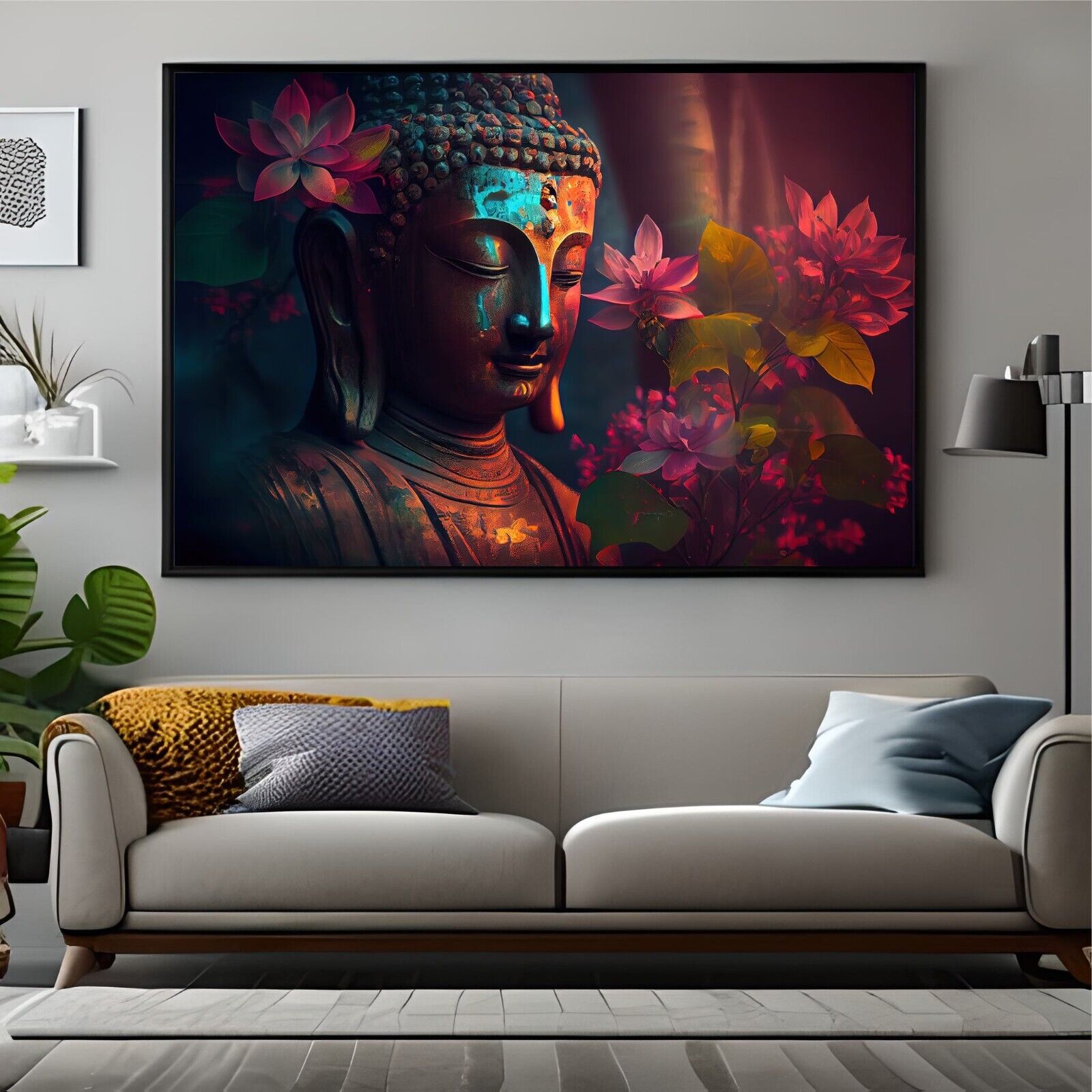 Living Room Decor Buddha Wall Painting Decorative Item For Home ...