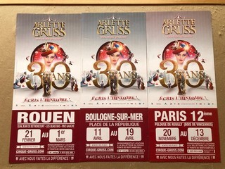 Cirque Arlette Gruss affichettes