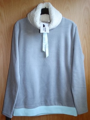 Neuer STONEDEEK Ladies-Fleecepullover 'Lucy' L Rauch Grau Reit-Pulli Pullover