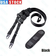 Tactical Two Point Quick Release Rifle Gun Sling Strap Bungee with Shoulder Pad