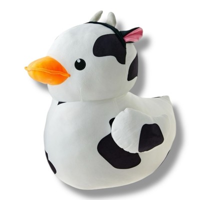 Way To Celebrate 26 in Jumbo Cow Duck Plush Black & White -Jeep duck, cheer duck