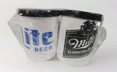 Vintage Miller Lite Styrofoam Beer Can Koozie Lot of 4  coozie light foam Lifoam