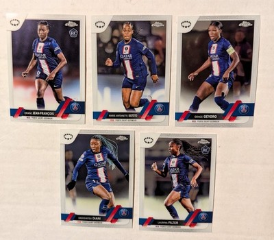 2023-24 Topps Chrome UWCL PSG Lot 2 - 5 x Base | Diani, Katoto, Geyoro