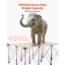 VEVOR Portable Folding Workstand, 6.12 x 4.14 ft Collapsible Workbench, 4500 lbs