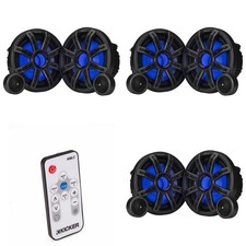Kicker 51MSS84 - MSS 8-Inch Premium Marine 4-Ohm LED Component System, 3 Pa...