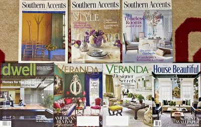 MAGAZINE MIXED LOT - HOME DECOR / DESIGN - LOT OF 7 - 1996-2023 - FREE SHIPPING