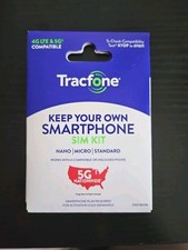 Tracfone Prepaid Sim Card 3 in 1 CDMA LTE 5G VERIZON TRACK PHONE