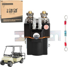 10L0L Golf Cart 48V Solenoid for Club Car DS  Precedent 2000-Up, with Resistor,