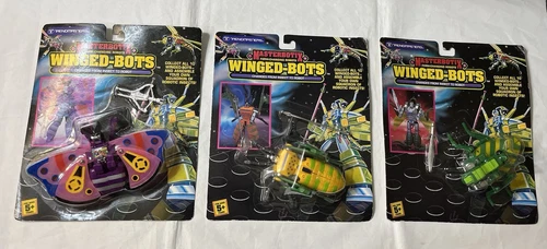 Vintage Masterbotix Winged-Bots 1992 Transformers Insects Action Figure Lot Moc