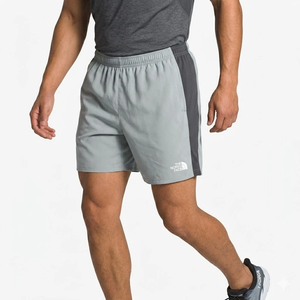 The North Face Mens Running Shorts Medium M Gray FlashDry Athletic Gym Workout