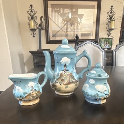 Heartfelt Kitchen Creations Lighthouse Scenic 3pc Ceramic Tea Set Teapot Lid