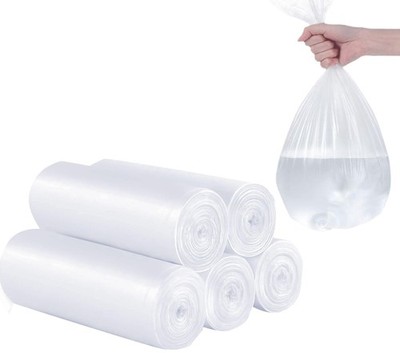 2 Gallon Small Clear Trash Bags Exact Thick Small Garbage Bags for Bathroom h...