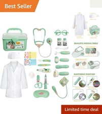30-Piece Doctor Kit for Toddlers - Educational Pretend Play Toy with Costume