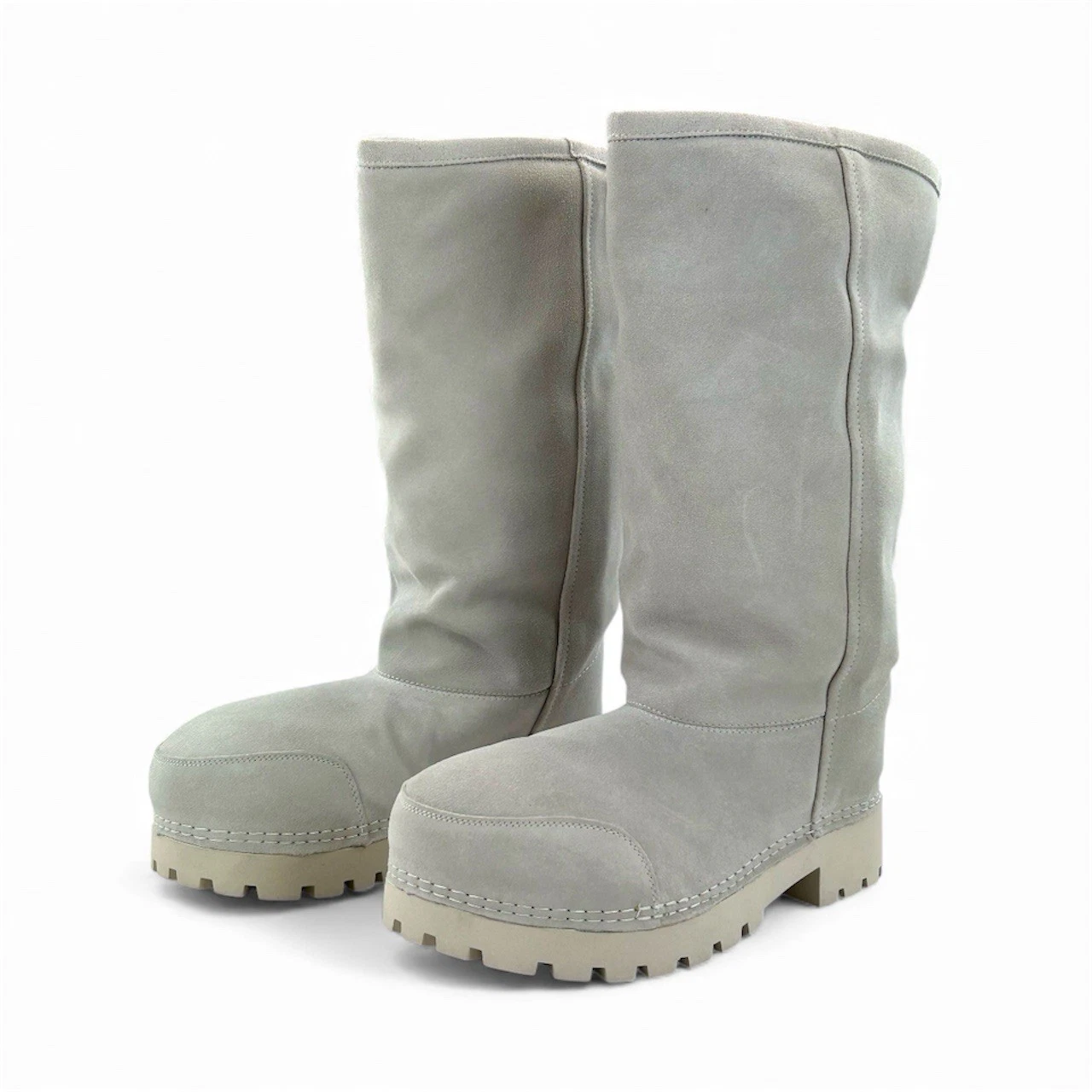 Fur Lined Boots UK 6.5 Wide Knee High Suede Boots Snow Boots