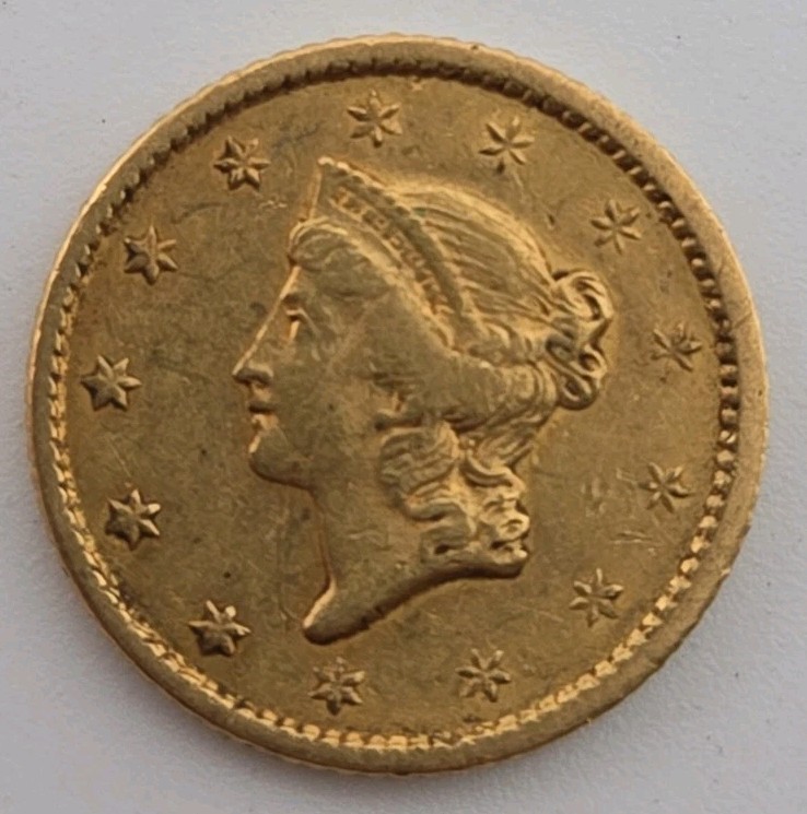 1851 $1 One Dollar Liberty Head Gold Dollar 