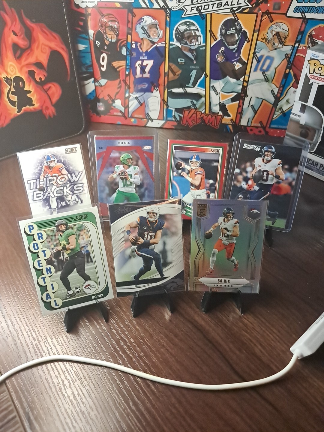 Bo Nix 7 Card Lot Denver Broncos QB