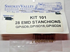 Smokey Valley Railroad Products 101 Stanchions, EMD, pk. 28 - Details Below