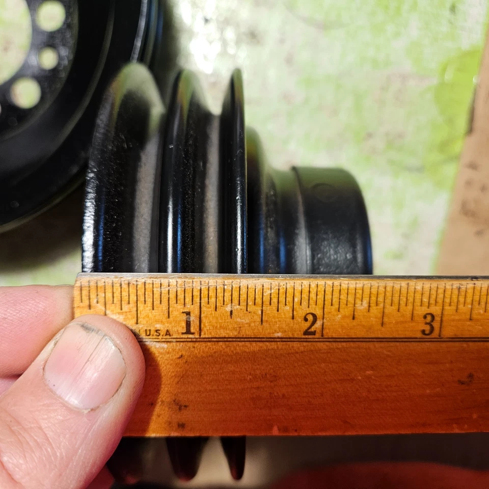 Buick Skylark GS Riviera 400 1970 cigüeñal inferior 3 ranuras 2 ranuras polea WP Foto 4 de 4