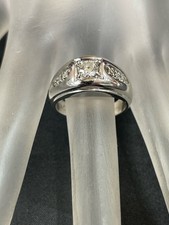 Gent's Diamond Cluster Ring 7 Diamonds .53 Carat T.W. 14K White Gold AD1005035 