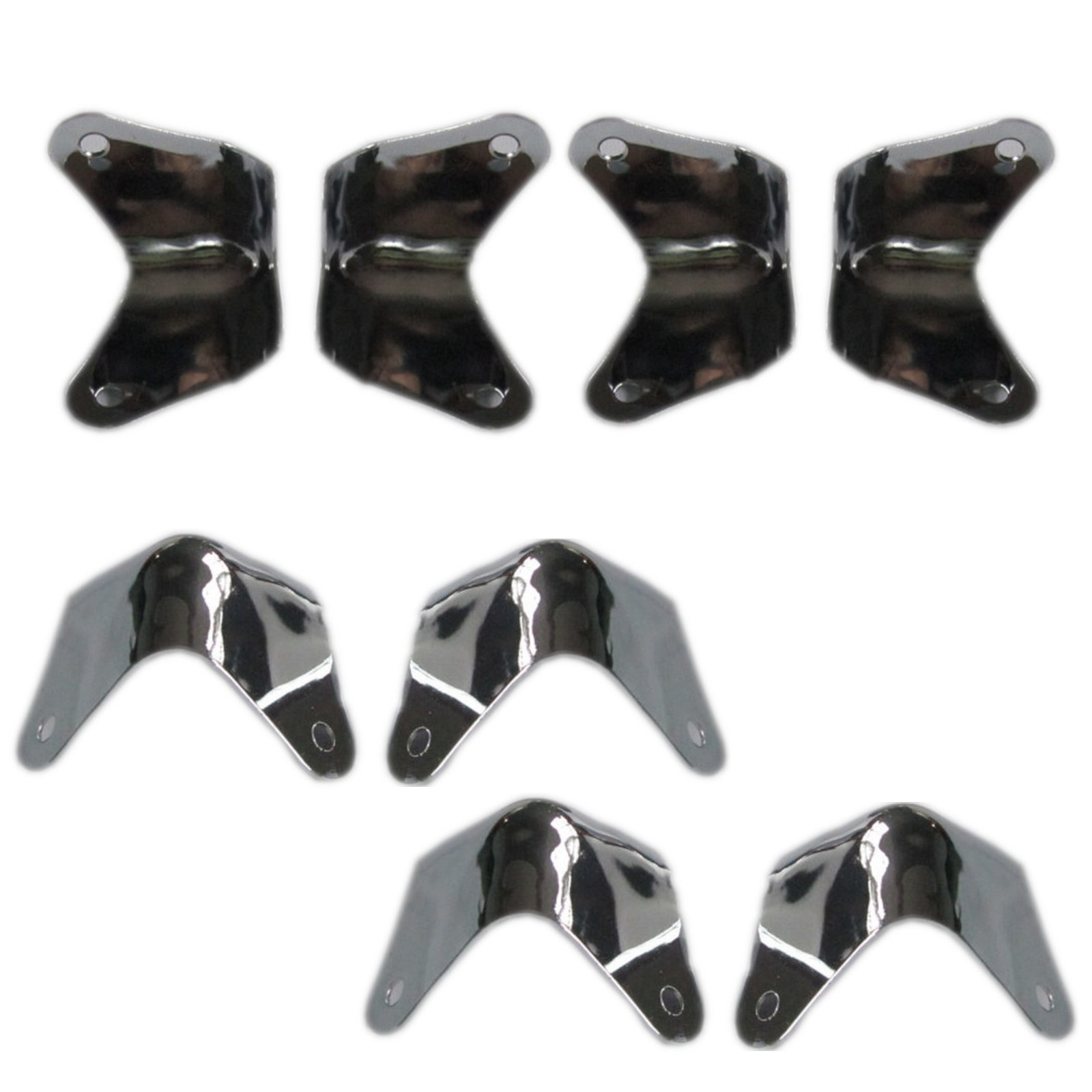 8Pack Metal 2 Leg Guitar AMP Amplifier Cabinet Corners Protectors For Fender