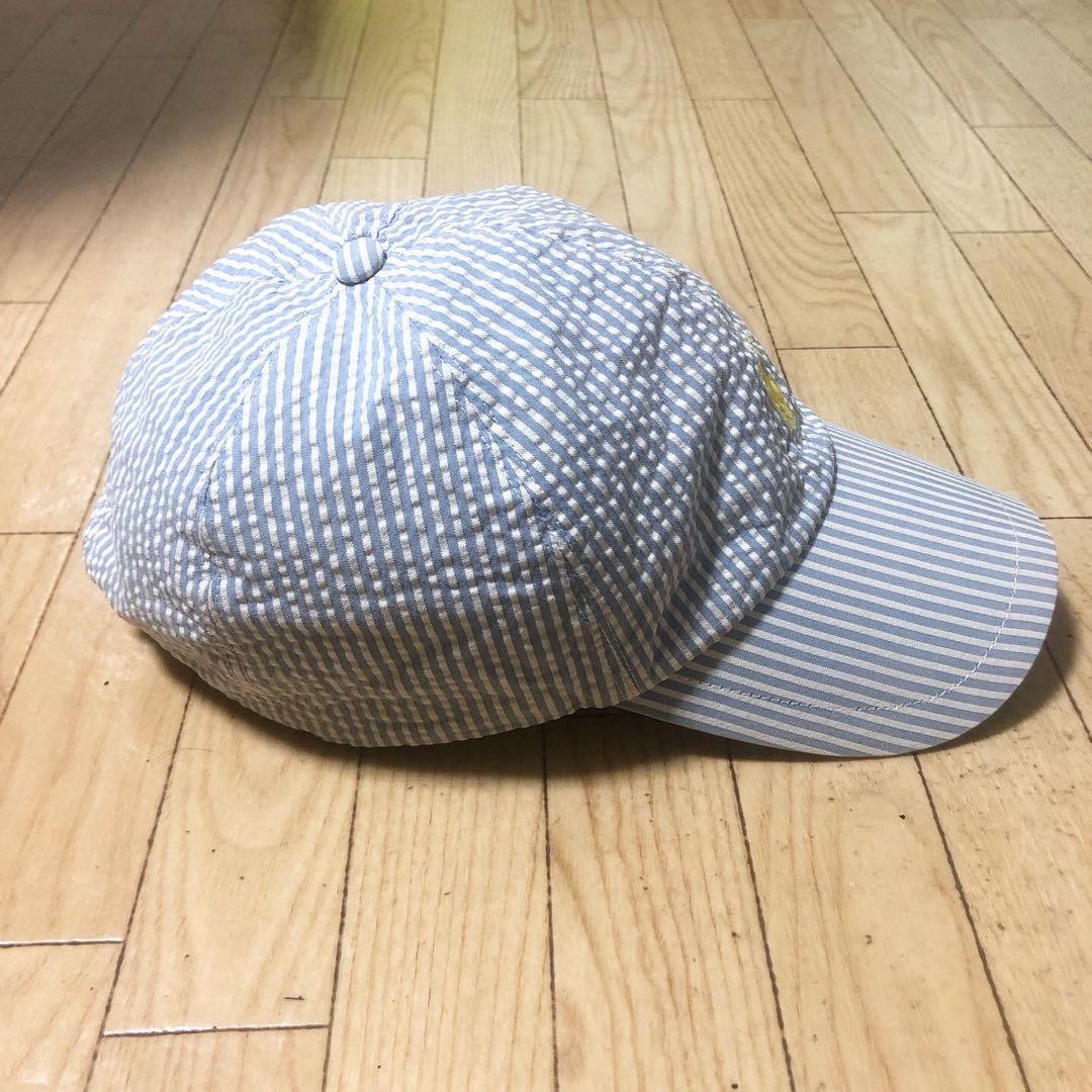 POLO Ralph Lauren berretto a righe logo pony ricamo azzurro giallo